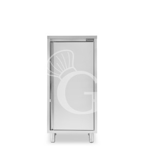 Edelstahl Mehrzweckschrank, 1 Flügeltür, 2 Einlegeböden, B 700 mm x T 600 mm x H 1500 mm