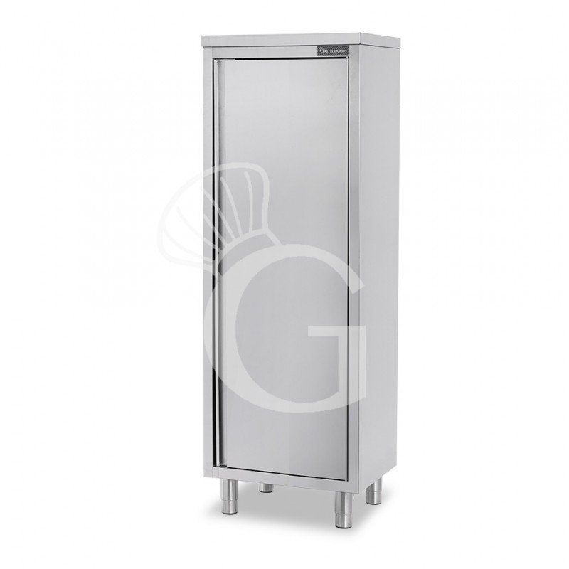 Edelstahl Hochschrank, 1 Flügeltür, 3 Einlegeböden, B 500 mm x T 600 mm x H 1800 mm