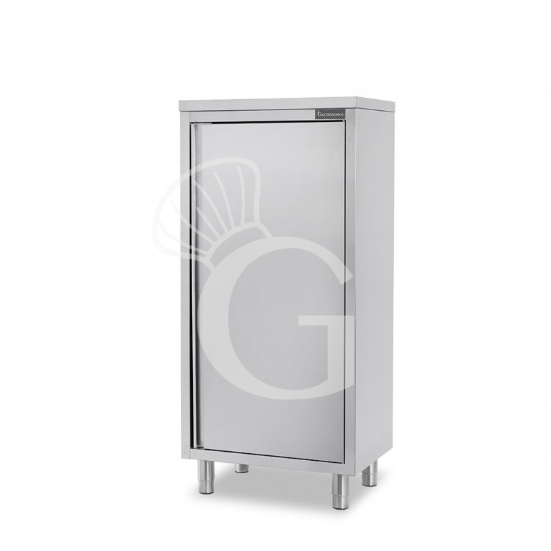 Edelstahl Universalschrank, 1 Flügeltür, 2 Einlegeböden, B 700 mm x T 700 mm x H 1500 mm