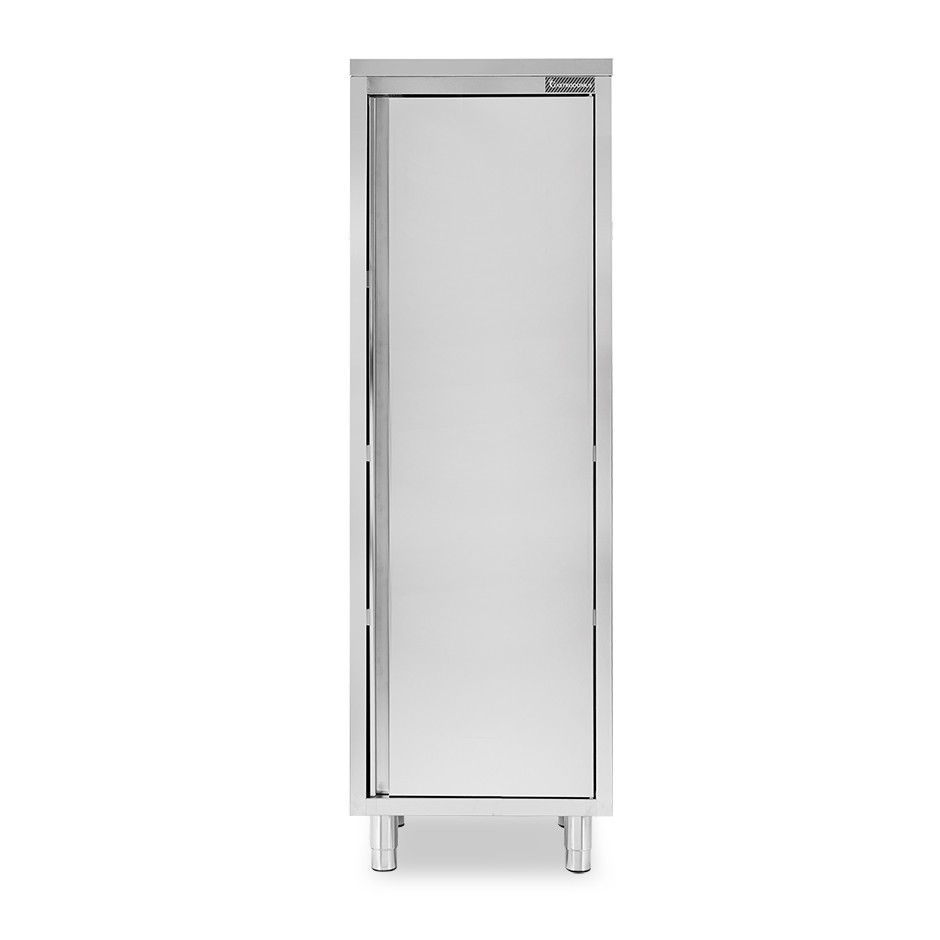 Edelstahl Hochschrank, 1 Flügeltür, 3 Einlegeböden, B 500 mm x T 700 mm x H 1800 mm