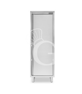 Edelstahl Hochschrank, 1 Flügeltür, 3 Einlegeböden, B 600 mm x T 600 mm x H 1800 mm
