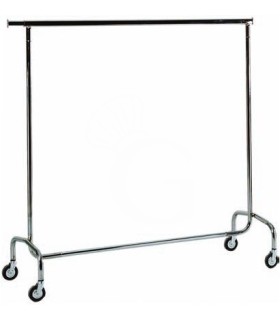 Kleiderständer aus verchromtem Stahl, B 2100 mm x T 530 mm x H 1520 mm