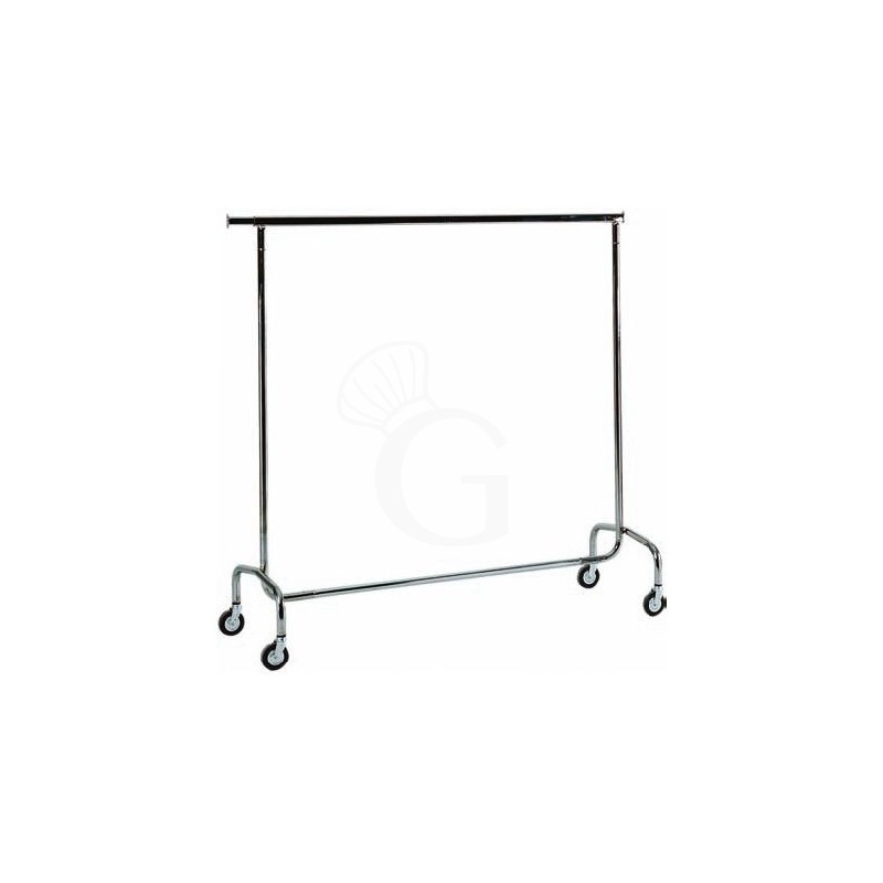 Kleiderständer aus verchromtem Stahl, B 2100 mm x T 530 mm x H 1520 mm