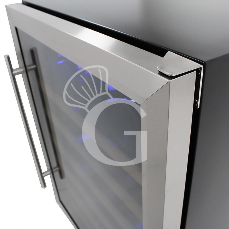 copy of Espositore refrigerato per vino - 3+1 ripiani cromati - capacità 85 LT - temp. + 4° C / + 10° C