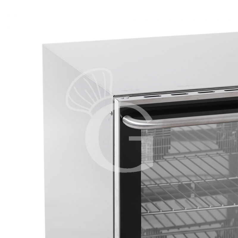 Elektro Heißluftofen, für die Bäckerei, Luftbefeuchter, Klapptür, mechanische Steuerung, einphasig, 4 Backbleche (600x400 mm)