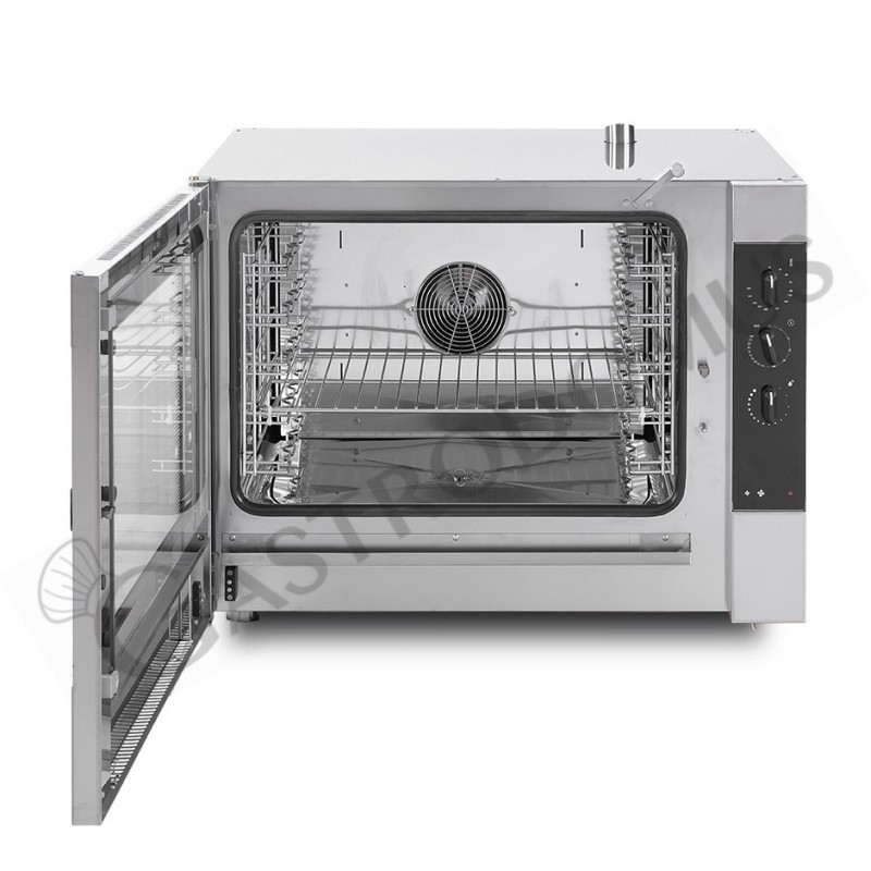 Gastro Heißluftofen, elektrisch, Luftbefeuchter, elektromechanische Steuerung, für 5 600x400mm oder 5 GN1/1 Backbleche