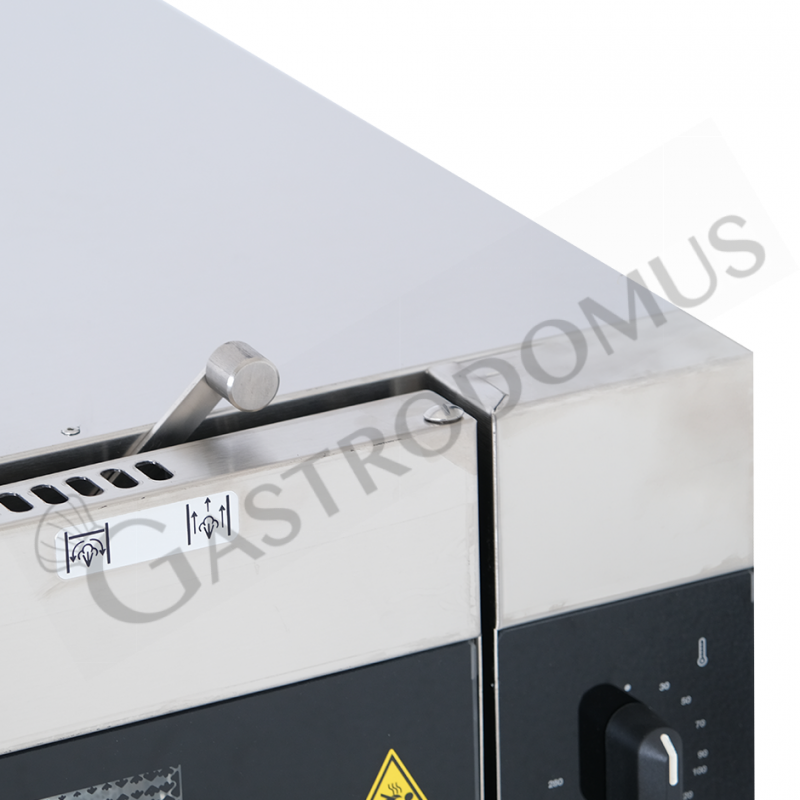 Gastro Heißluftofen, elektrisch, Luftbefeuchter, elektromechanische Steuerung, für 5 600x400mm oder 5 GN1/1 Backbleche