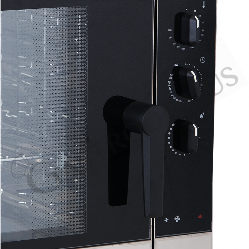 Gastro Heißluftofen, elektrisch, Luftbefeuchter, elektromechanische Steuerung, für 5 600x400mm oder 5 GN1/1 Backbleche