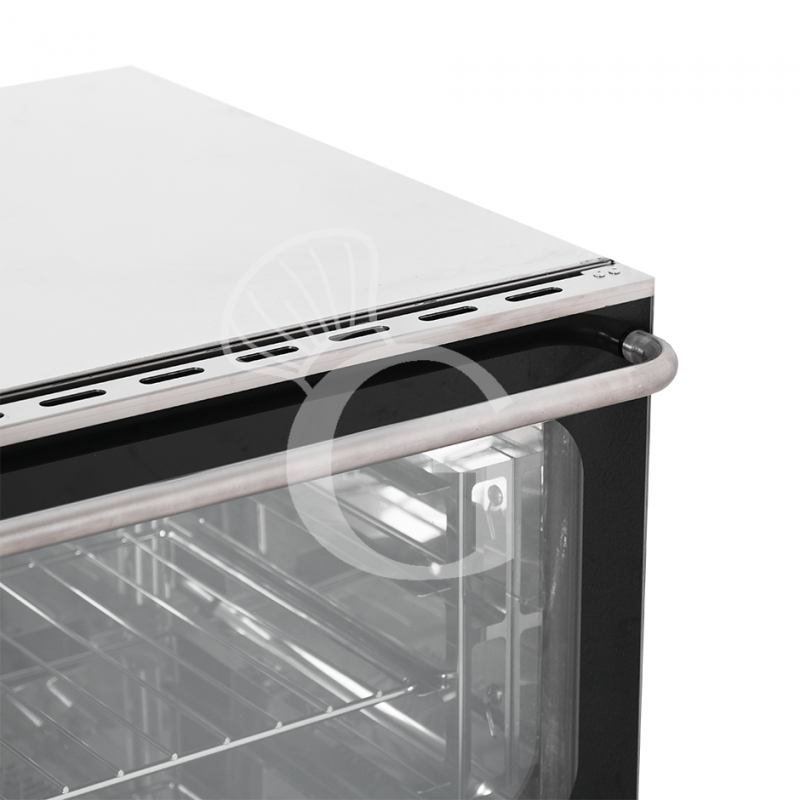 Elektro Heißluftofen für Croissants, Luftbefeuchter, Grill, Klapptür, digitale Steuerung, 4 Backbleche GN 1/1 (530x325 mm)
