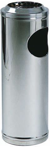 Standaschenbecher mit integriertem Papierkorb, Edelstahl, Ø 200 mm, H 600 mm