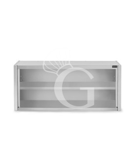 Offener Wandhängeschrank, Edelstahl, 1 Zwischenboden, B 1700 mm x T 400 mm x H 660 mm