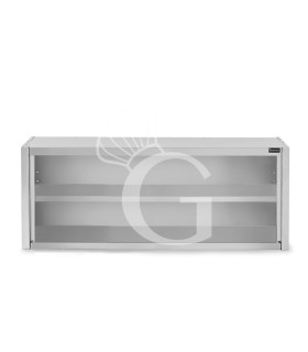 Offener Wandhängeschrank, Edelstahl, 1 Zwischenboden, B 2000 mm x T 400 mm x H 660 mm