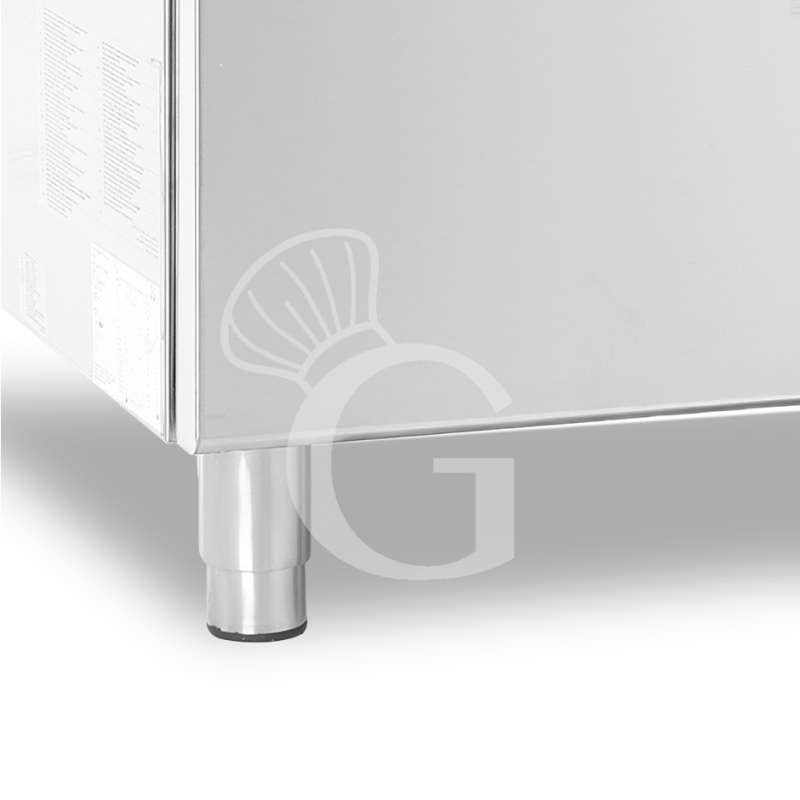 Professioneller Gasherd mit 6 Brenner und offenen Unterbau mit 2 Fächer, Tiefe 900 mm