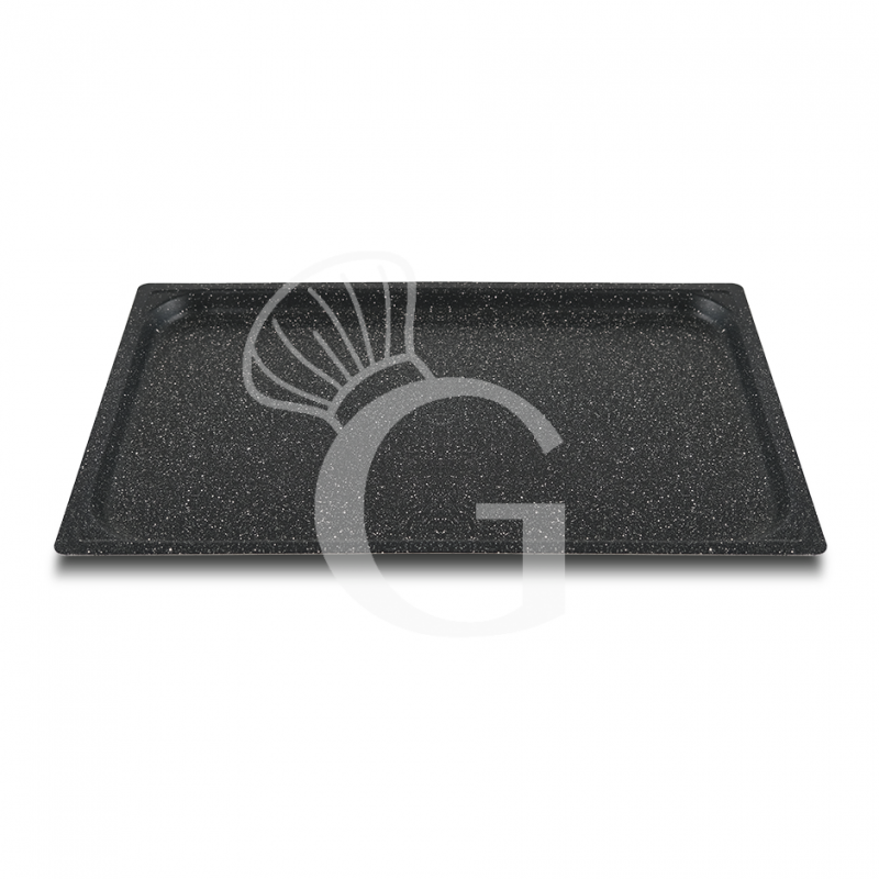 Backblech/Pizzablech GN1/1 aus Aluminium mit Antihaftbeschichtung, B 530 mm x T 325 mm x H 20 mm