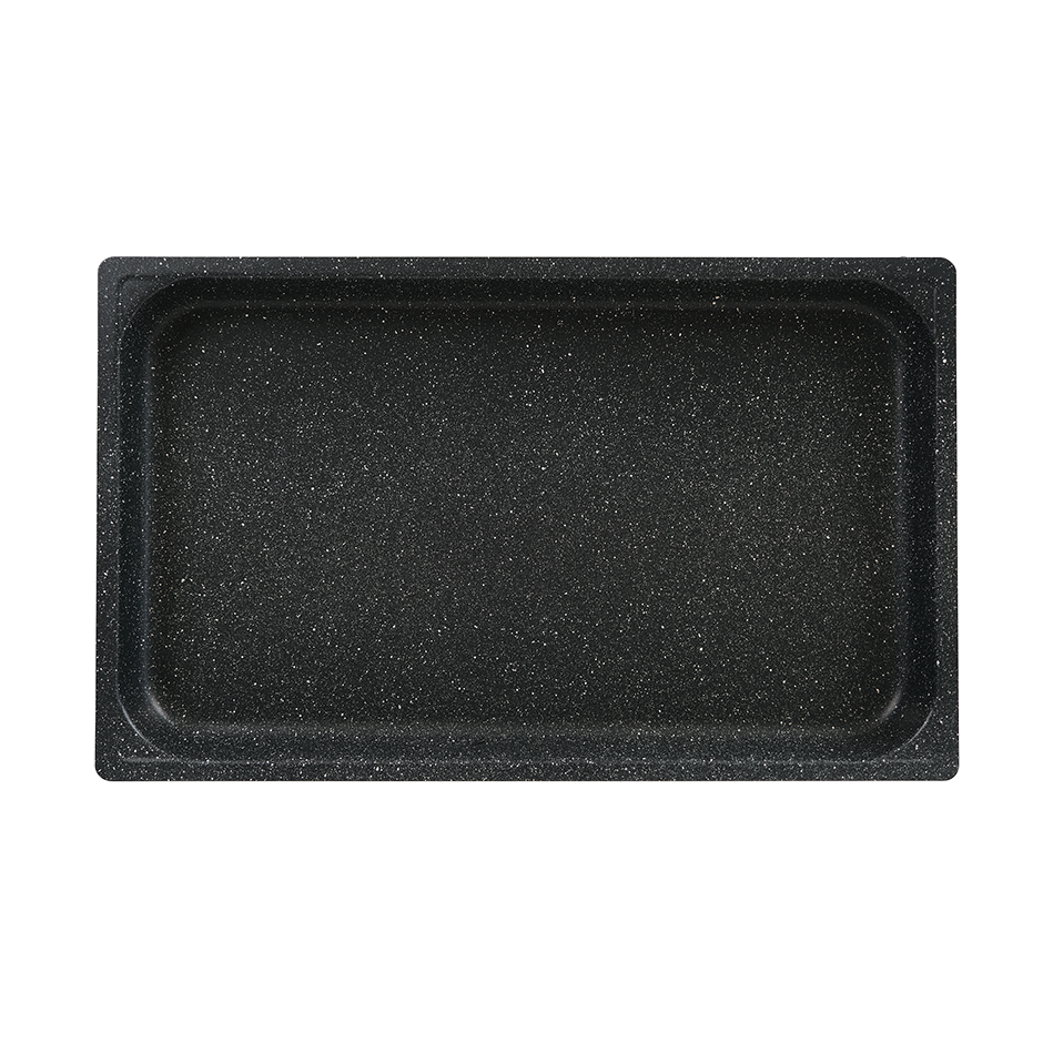 Backblech/Pizzablech GN1/1 aus Aluminium mit Antihaftbeschichtung, B 530 mm x T 325 mm x H 65 mm
