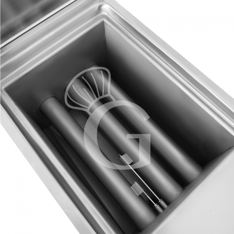 Profi Gas-Fritteuse mit 1 Becken (22 Liter) und Schrank, Standgerät, 20 kW