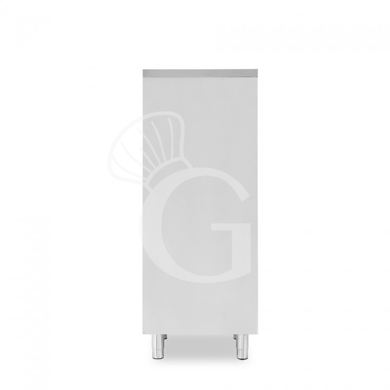 Edelstahlschrank, 1 Flügeltür, 2 Zwischenböden, B 500 mm x T 500 mm x H 1500 mm