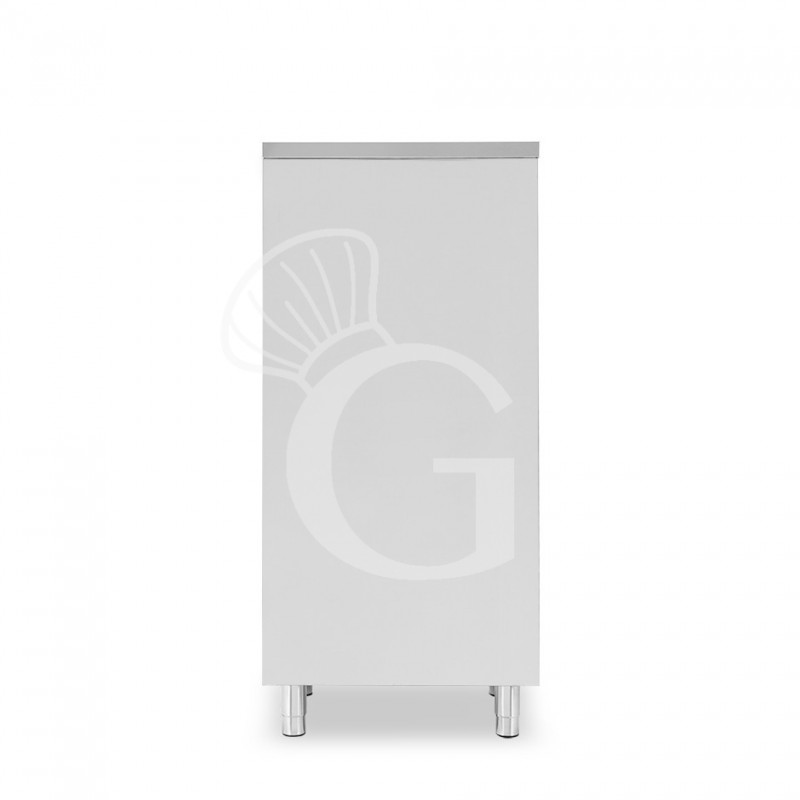 Edelstahl Universalschrank, 1 Flügeltür, 2 Einlegeböden, B 600 mm x T 700 mm x H 1500 mm