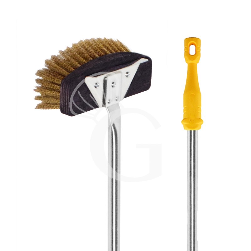 copy of Spazzolone Venezia per forno a legna in ottone con dimensioni 15x8x90h cm.