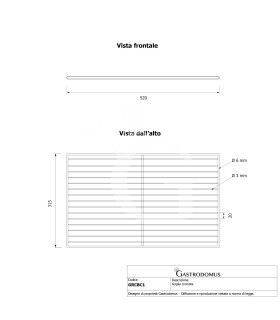 Verchromtes Gitter, B 520 mm x T 315 mm