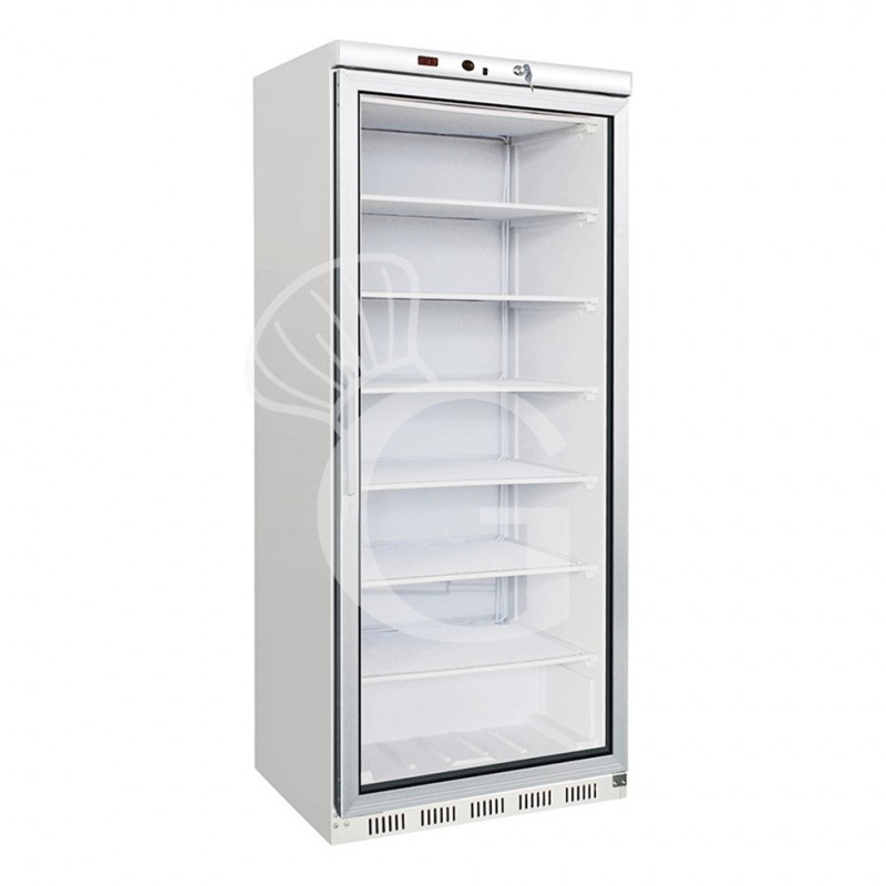 Statische Kühlvitrine mit Temperatur -18°C/-22°C - 555 LT - Glastür