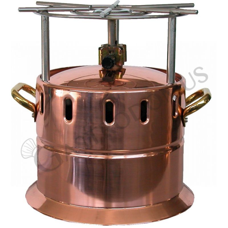 Gas Flambier-Rechaud, Kupfer, Topfhalterung aus Edelstahl, Durchmesser: 260 mm, H 295 mm