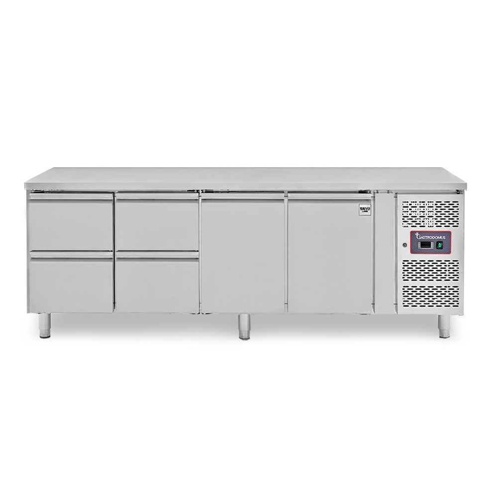 copy of Tavolo refrigerato - 2 porte e 4 cassetti - Prof. 700 - temperatura -2°C/+8°C