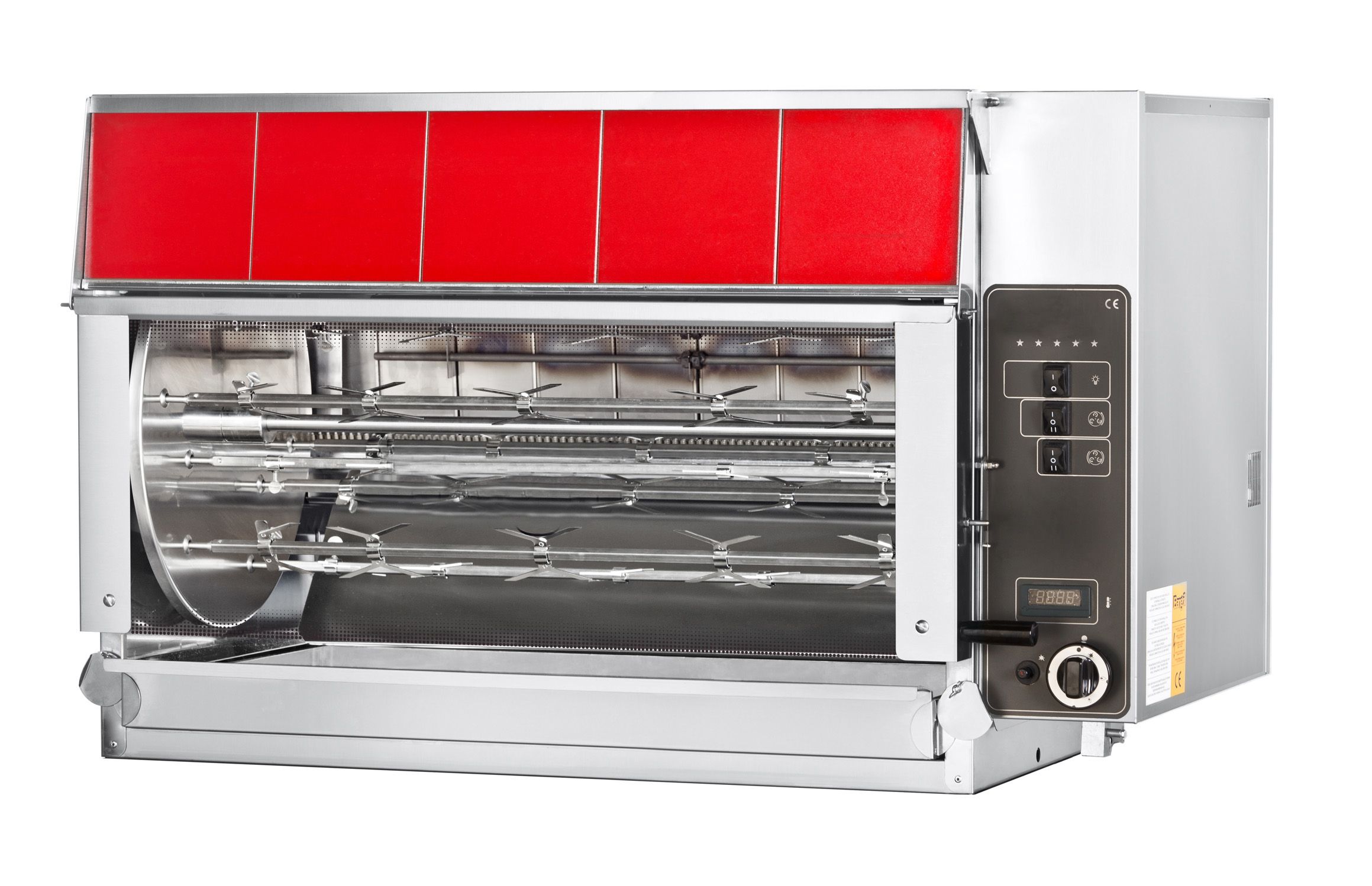 Gas Hähnchengrill PLANETARIO , Rotation,  B 1420 mm x T 930 mm x H 930 mm,  für ca. 105 Brathähnchen