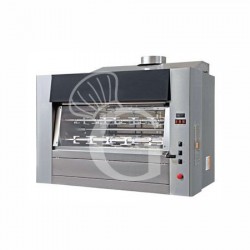 Holzbeheizter Hähnchengrill B 1590 mm x T 1100 mm x H 1100 mm, für 84 Hähnchen