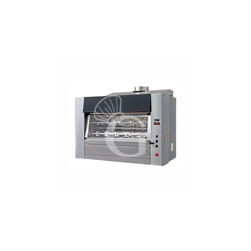 Holzbeheizter Hähnchengrill, B 1590 mm x T 1350 mm x H 1300 mm, für 126 Hähnchen