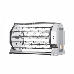 Holzbeheizter Hähnchengrill, Rotation, B 1460 mm x T 800 mm x H 920 mm, für 126 Hähnchen