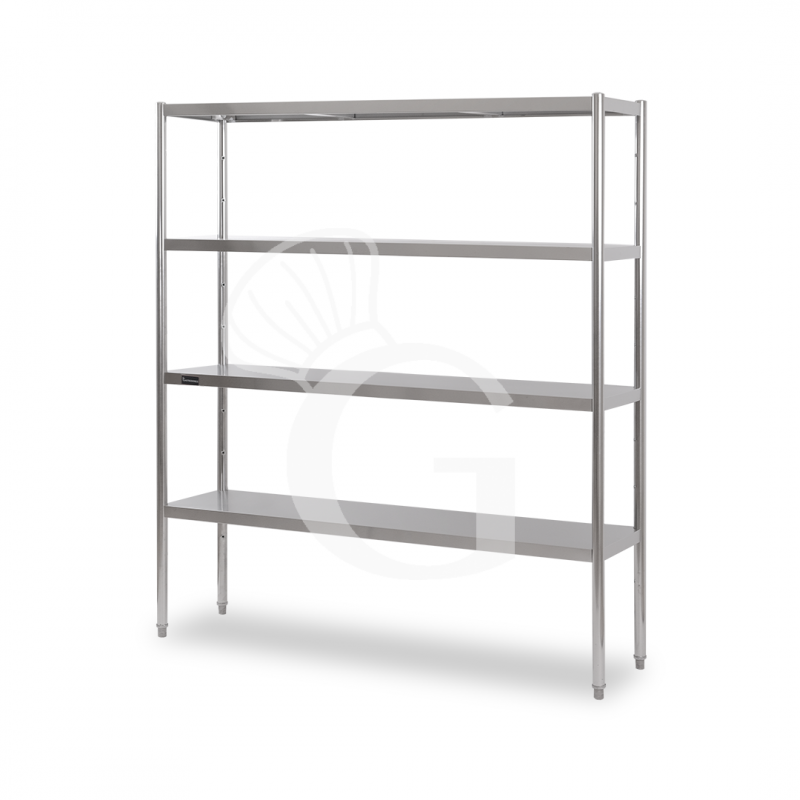 copy of Scaffale in acciaio inox con 4 ripiani, L 2000 x P 600 x H 2000 mm