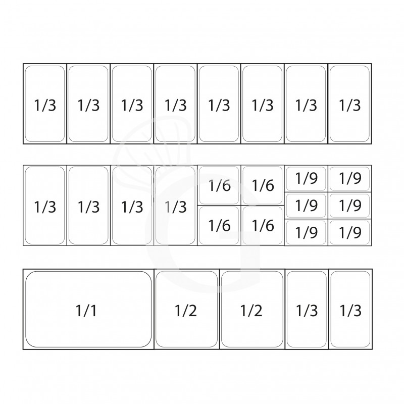 Pizza-Kühlaufsatzvitrine, Länge 1800 mm, für 8 Behälter GN1/3