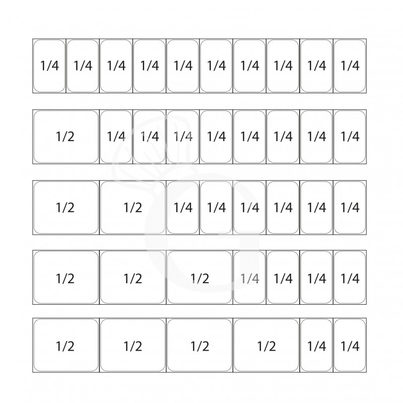 Pizza-Kühlaufsatzvitrine, Motor (links), Länge 2000 mm, für 10 Behälter GN1/4