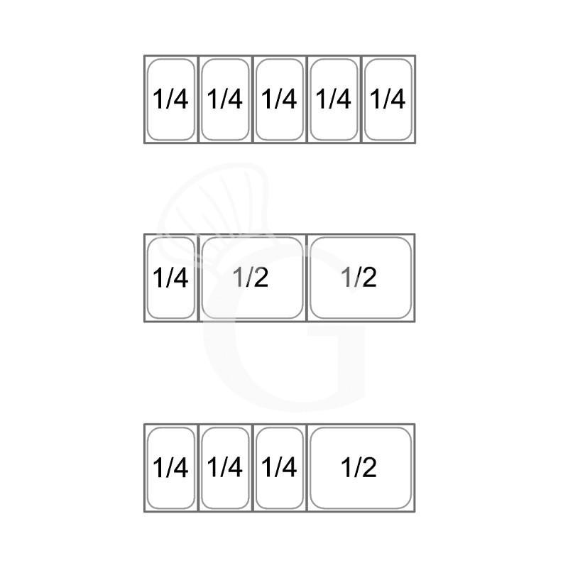 copy of Vetrinetta refrigerata per pizzeria, lunghezza 120 cm, predisposta per 5 bacinelle GN1/4
