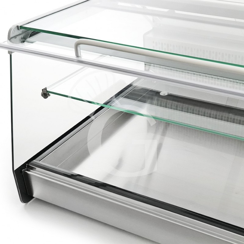 Tischkühlvitrine, Fassungsvermögen 128 L , Betriebstemperatur +2°C/ +12°C