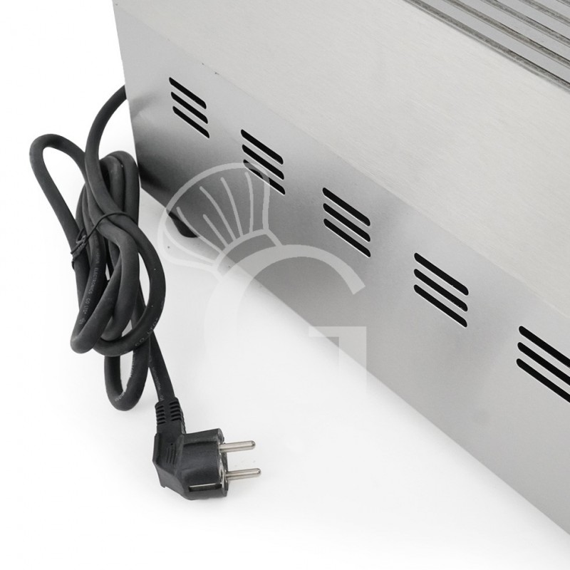 Elektro Bratplatte, gerillt, 1 Kochzone, Tischgerät, 3000 W, einphasig