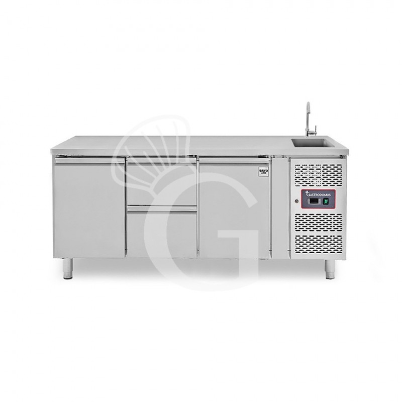 copy of Tavolo refrigerato - 2 porte - Prof. 700 - temperatura -2°C/+8°C