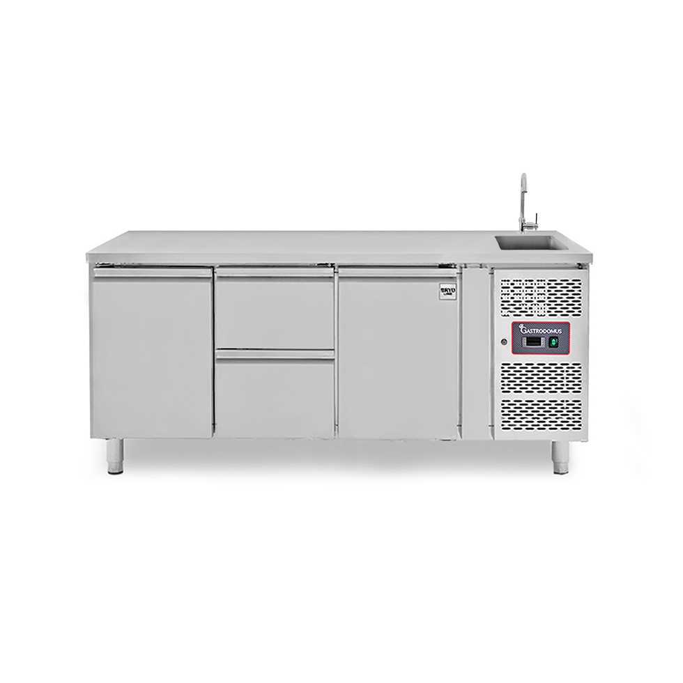 copy of Tavolo refrigerato - 2 porte - Prof. 700 - temperatura -2°C/+8°C