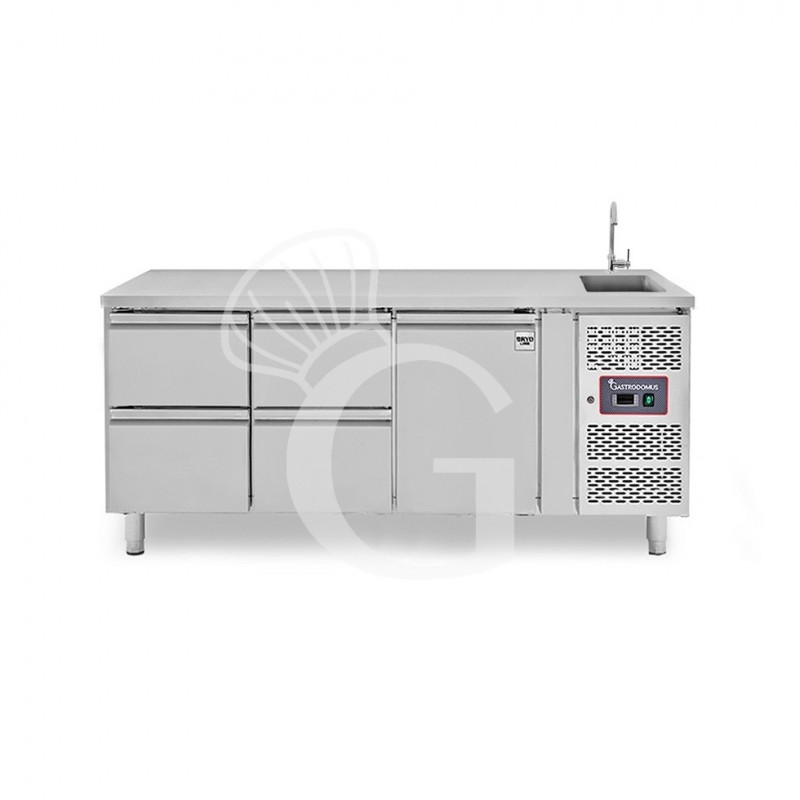 copy of Tavolo refrigerato - 2 porte - Prof. 700 - temperatura -2°C/+8°C