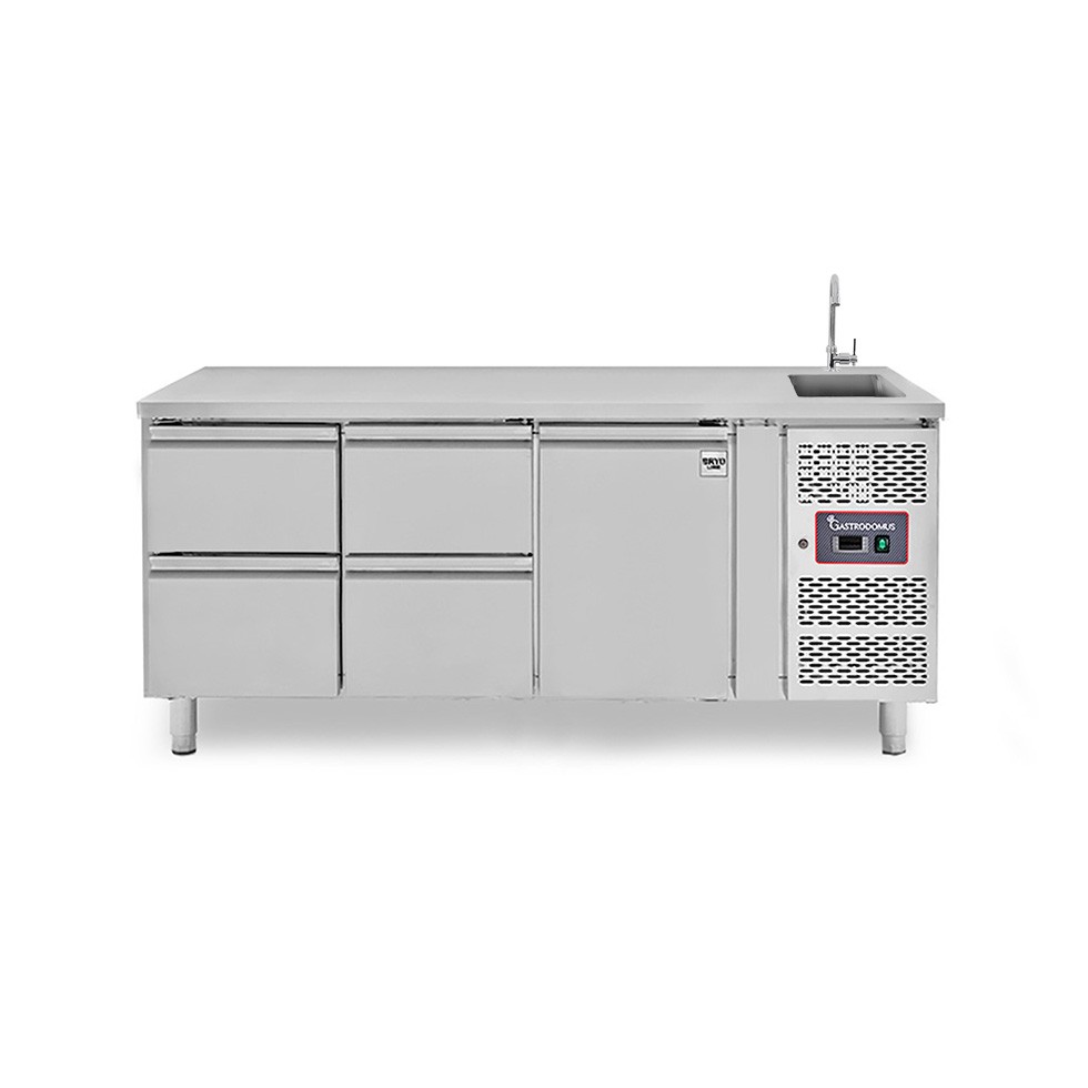 copy of Tavolo refrigerato - 2 porte - Prof. 700 - temperatura -2°C/+8°C