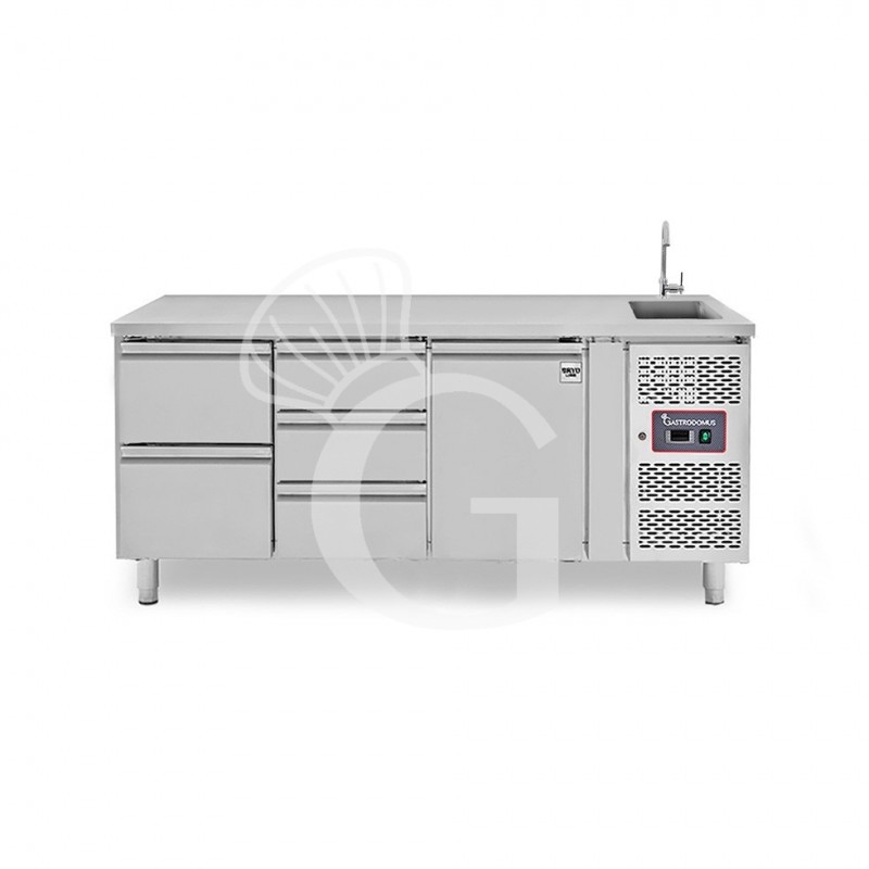 copy of Tavolo refrigerato - 2 porte - Prof. 700 - temperatura -2°C/+8°C