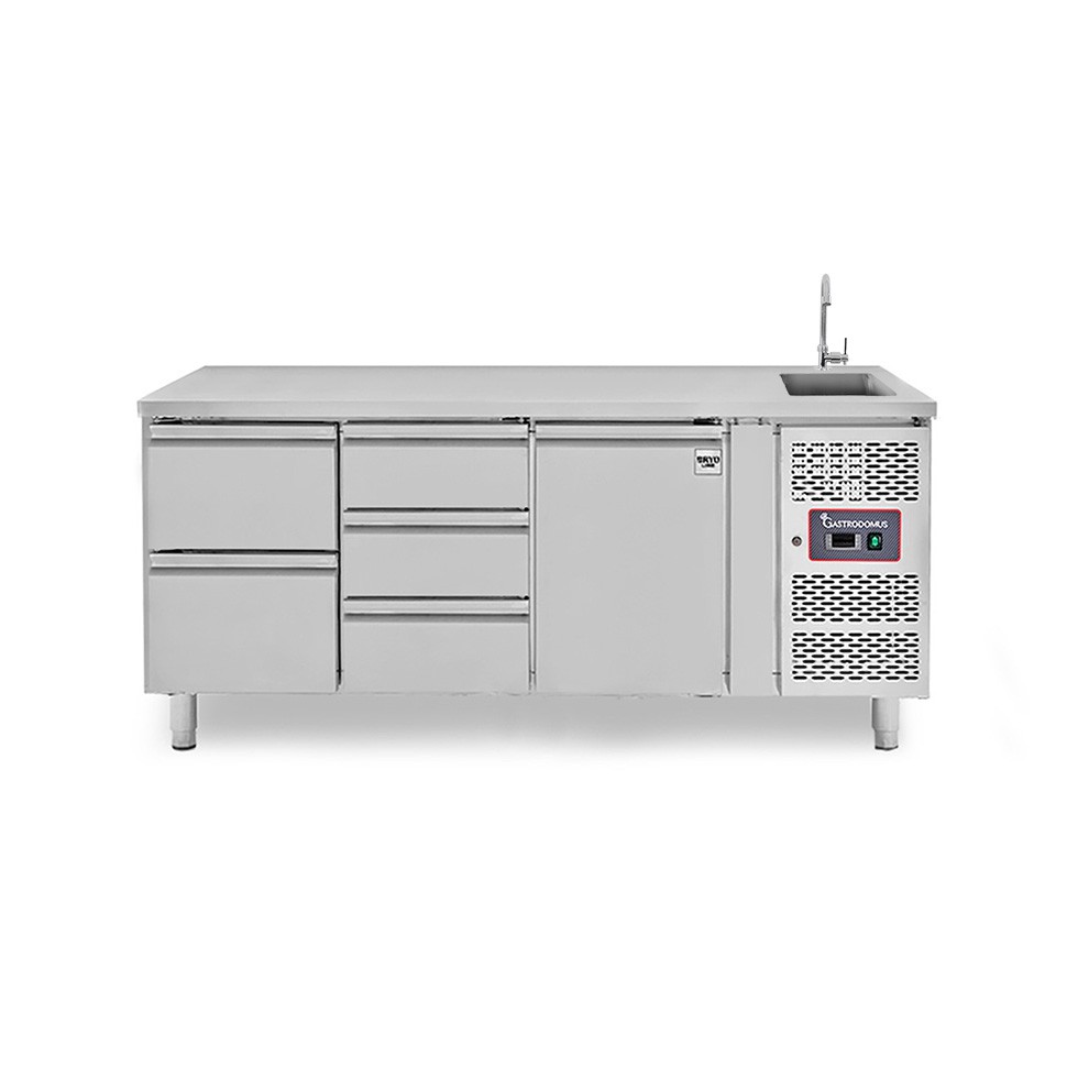 copy of Tavolo refrigerato - 2 porte - Prof. 700 - temperatura -2°C/+8°C