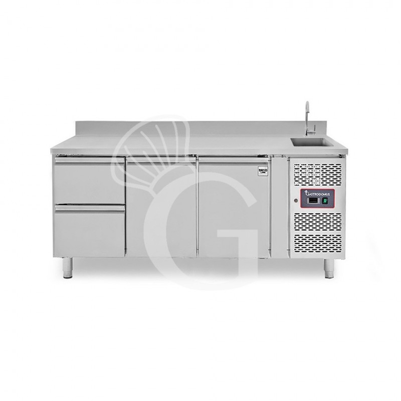 copy of Tavolo refrigerato - 2 porte - Prof. 700 - temperatura -2°C/+8°C