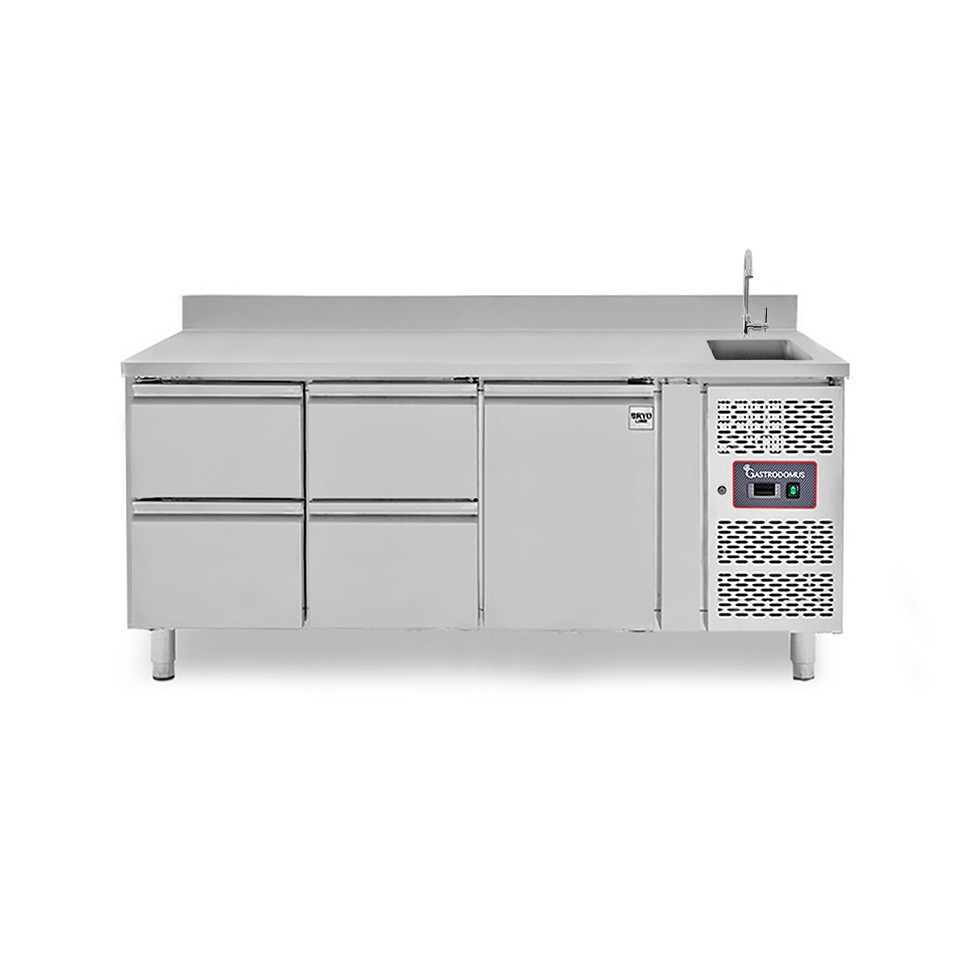 copy of Tavolo refrigerato - 2 porte - Prof. 700 - temperatura -2°C/+8°C