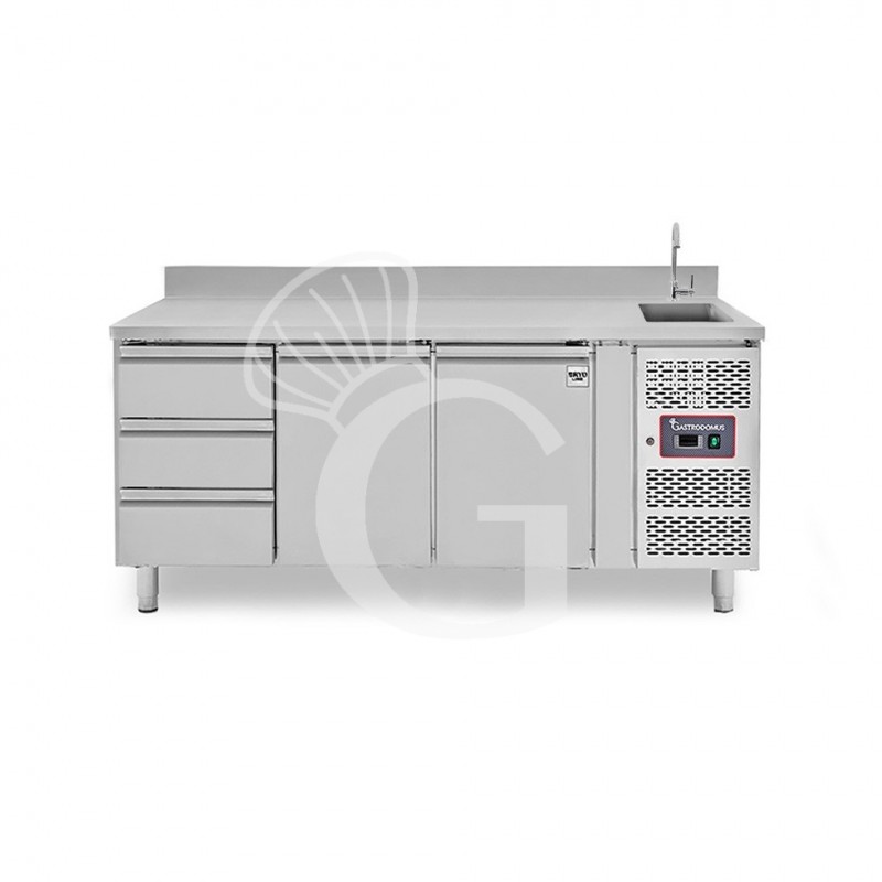copy of Tavolo refrigerato - 2 porte - Prof. 700 - temperatura -2°C/+8°C