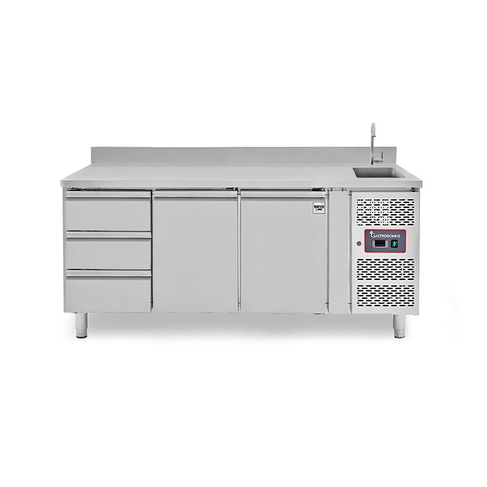 copy of Tavolo refrigerato - 2 porte - Prof. 700 - temperatura -2°C/+8°C