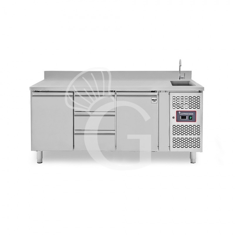copy of Tavolo refrigerato - 2 porte - Prof. 700 - temperatura -2°C/+8°C