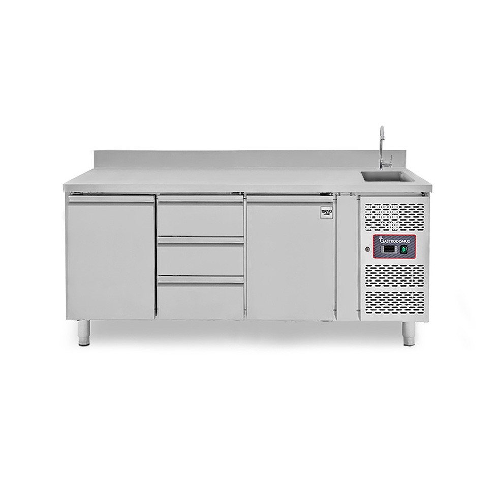 copy of Tavolo refrigerato - 2 porte - Prof. 700 - temperatura -2°C/+8°C