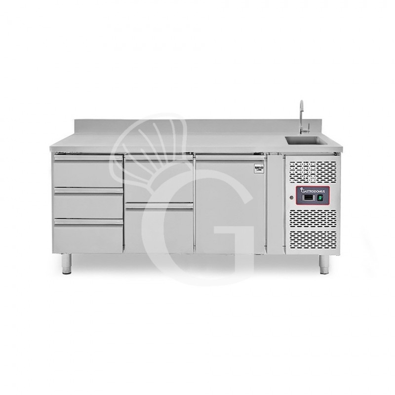 copy of Tavolo refrigerato - 2 porte - Prof. 700 - temperatura -2°C/+8°C